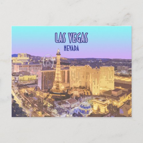 Las Vegas Nevada The Strip Vintage Postcard