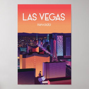 Las vegas nevada travel poster