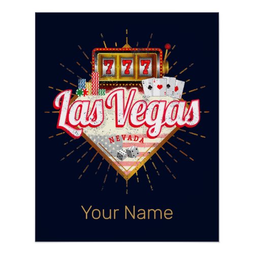 Las Vegas Nevada United States Casino Vintage USA Poster