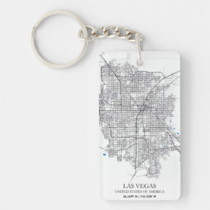 Las Vegas Nevada USA Cities Travel City Map Keychain