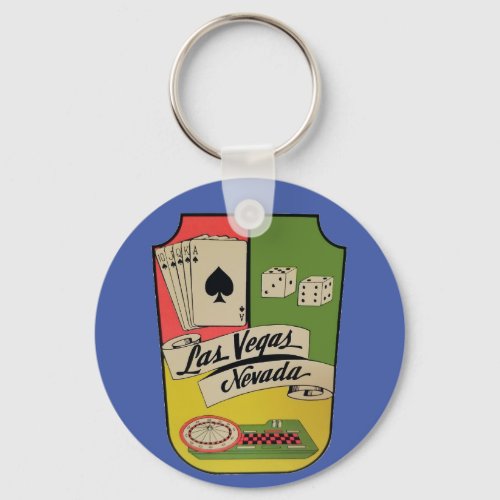 Las Vegas Nevada Vintage Travel Keychain