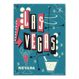Las Vegas nevada vintage travel poster