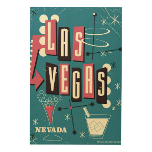 Las Vegas nevada vintage travel poster