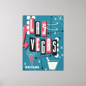 Las Vegas Nevada Vintage Travel Poster Canvas Print by bartonleclaydesign at Zazzle