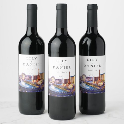 Las Vegas Nevada Watercolor Destination Wedding