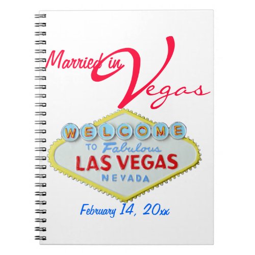 Las Vegas Nevada wedding Notebook