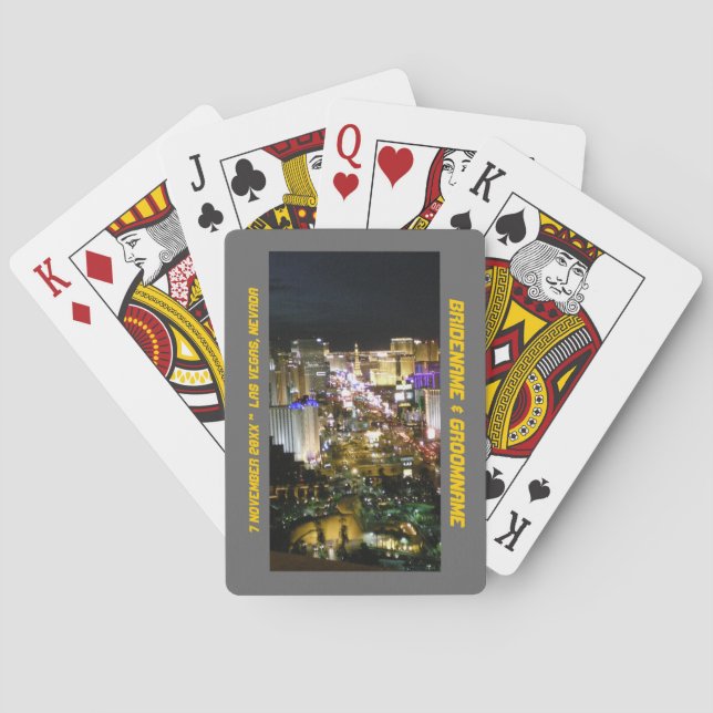Las Vegas Nevada Wedding Souvenir Poker Cards (Back)