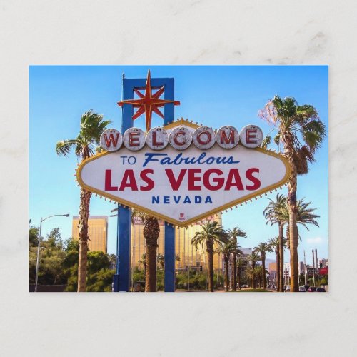Las Vegas Nevada  Welcome Sign Postcard