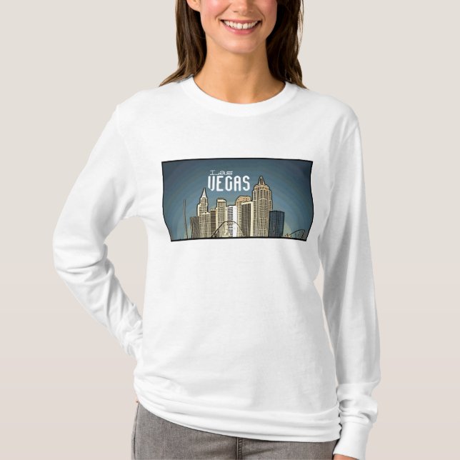 Las Vegas New York hotel view artsy hoodie T-Shirt (Front)