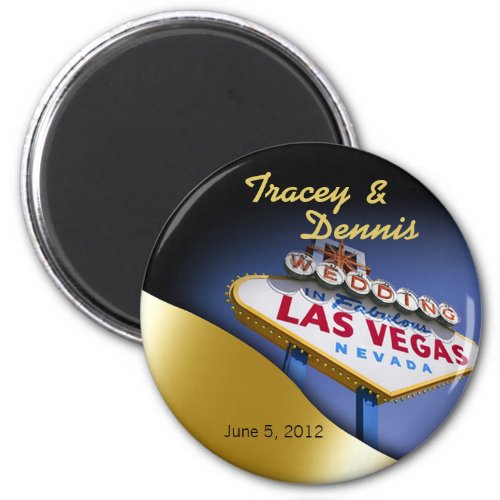 Las Vegas Newlyweds Casino Magnet Favor