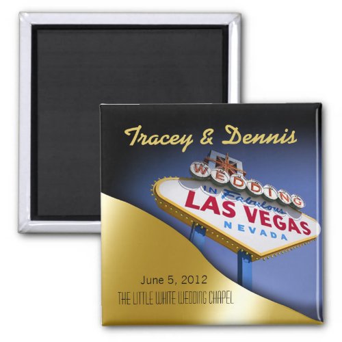 Las Vegas Newlyweds Casino Magnet Favor