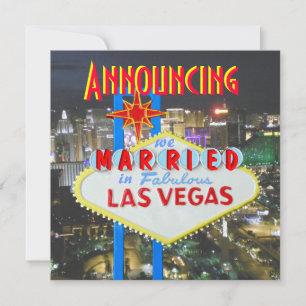 Las Vegas Newlyweds Marriage Photo Announcement