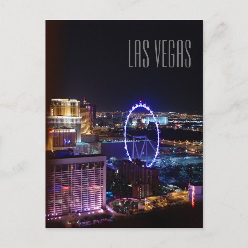 Las Vegas Night Lights Postcard