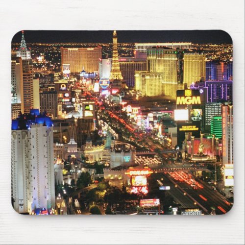 Las Vegas Night Skyline Computer Mousepad