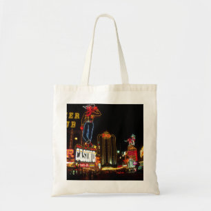 Las Vegas Night Time Neon Lights Casinos Sign Tote Bag