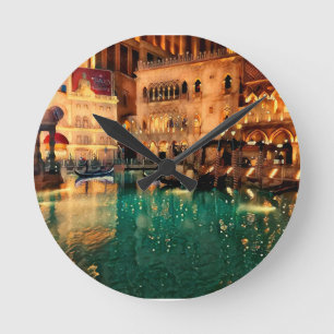 Las vegas Nights Casino Original Abstract Art Round Clock