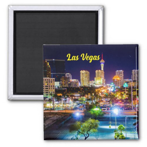 Las Vegas nighttime Skyline Magnet