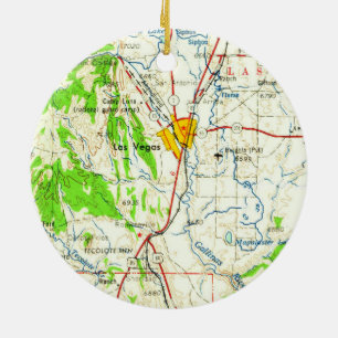 Las Vegas NM Topo Ceramic Ornament