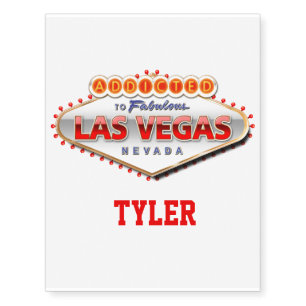 Las Vegas, NV Funny Welcome Sign Temporary Tattoos