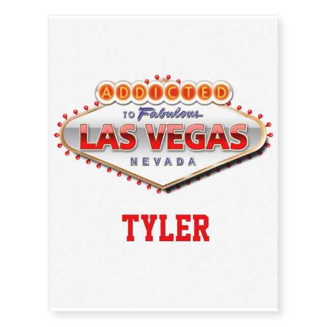 Las Vegas, NV Funny Welcome Sign Temporary Tattoos (Front)