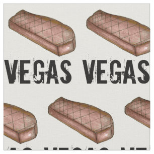 Las Vegas NV Nevada Strip Steak Grilled Meat Fabric