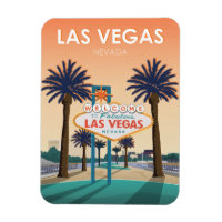 Las Vegas NV Welcome Sign Sunset Vintage Travel