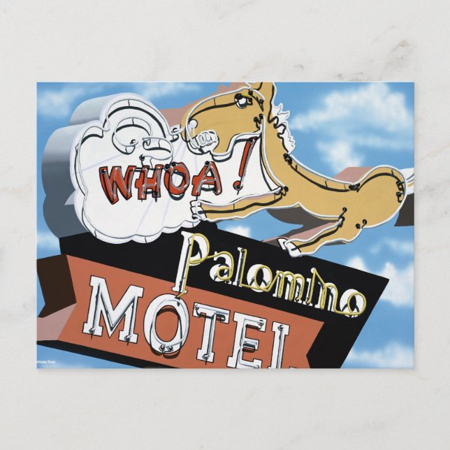 Las Vegas Palomino Motel Retro Neon Sign Postcard (Front)