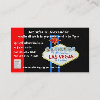 Las Vegas Party Planner Events Business Card by Rebecca_Reeder at Zazzle