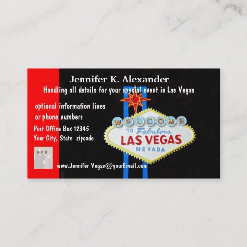 Las Vegas Party Planner Events Business Card