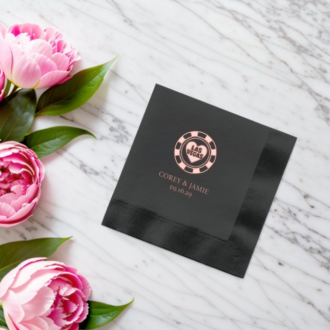 Las Vegas Passport Foil Napkins (Insitu (Wedding))