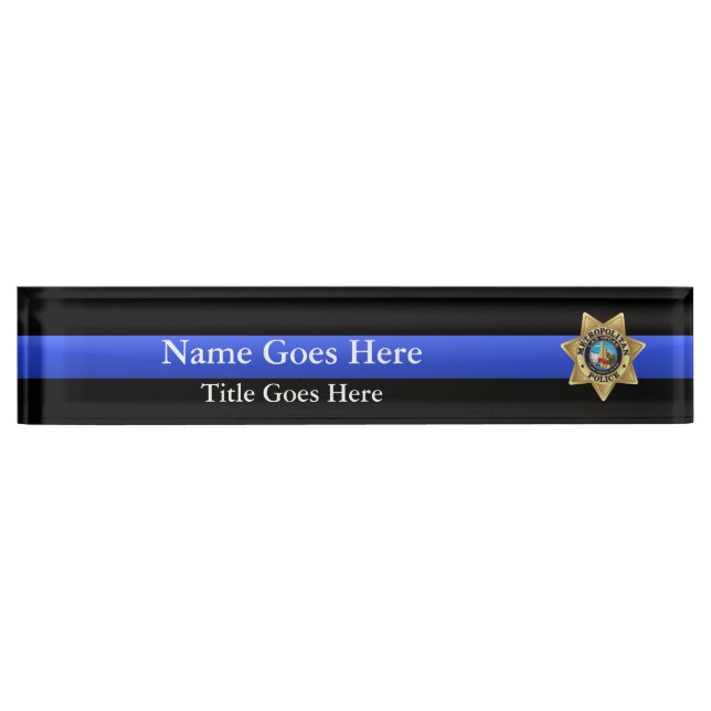 Las Vegas PD Badge Desk Name Plate (Front)