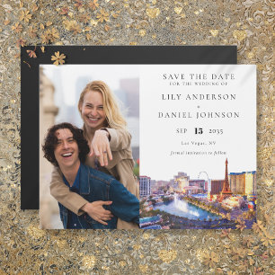 Las Vegas Photo Wedding Save The Date Magnetic Invitation