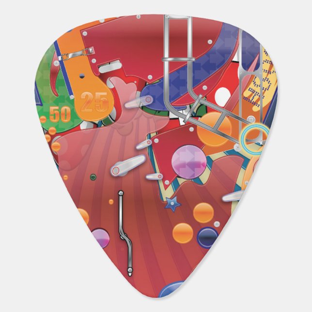 Las Vegas Pinball Machine Guitar Pick (Back)