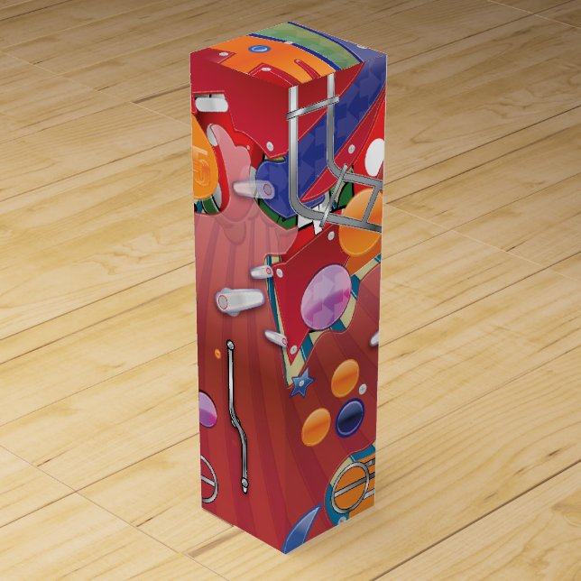 Las Vegas Pinball Machine Wine Gift Box (Front)