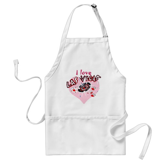 Las Vegas Pink Adult Apron (Front)