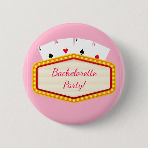 Las Vegas pink bachelorette party weekend Button