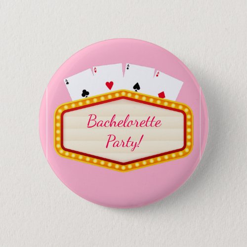 Las Vegas pink bachelorette party weekend Button