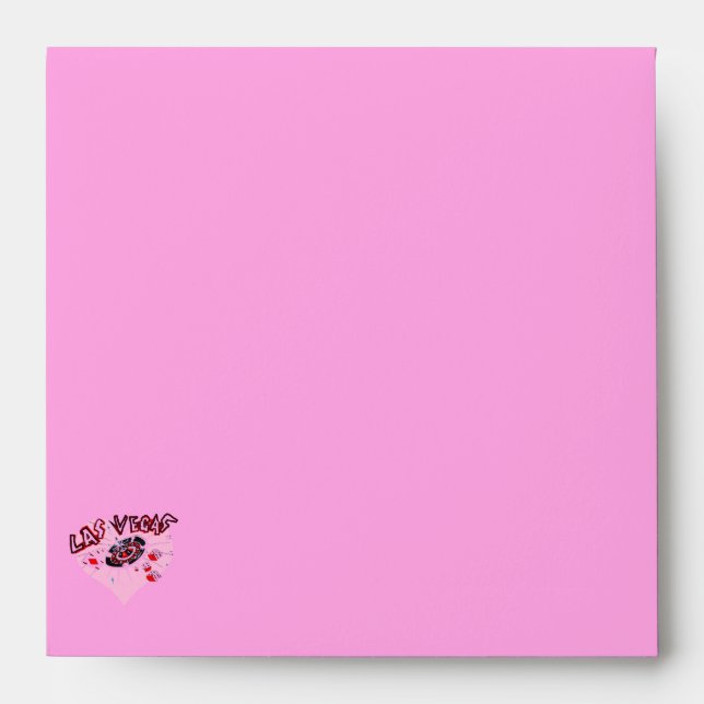 Las Vegas Pink Heart Envelope (Front)