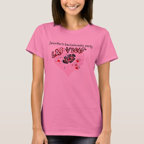 Las Vegas Pink Heart Party T_Shirt
