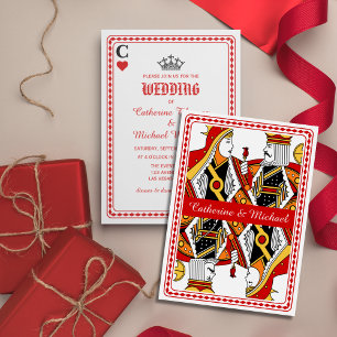 Las Vegas Playing Card King & Queen Wedding