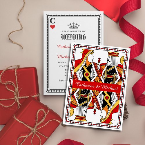 Las Vegas Playing Card King  Queen Wedding