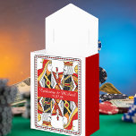 Las Vegas Playing Card King & Queen Wedding Favor Boxes<br><div class="desc">Introducing our Queen and King playing card design, the perfect choice for your Las Vegas wedding! It has been designed to capture the essence of Sin City, with their unique design and stylish flair. The design features a regal King and Queen of Hearts. The intricate details of the design are...</div>