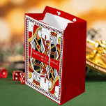 Las Vegas Playing Card King & Queen Wedding Favor Medium Gift Bag<br><div class="desc">Introducing our Queen and King playing card design, the perfect choice for your Las Vegas wedding! It has been designed to capture the essence of Sin City, with their unique design and stylish flair. The design features a regal King and Queen of Hearts. The intricate details of the design are...</div>