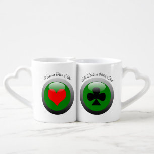 Las Vegas Playing Card Shapes Coffee Mug Set
