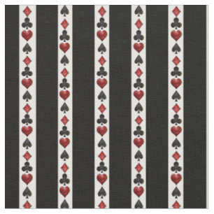 Las Vegas Playing Card Shapes Fabric