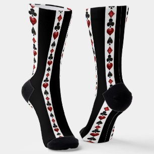 Las Vegas Playing Card Shapes Pattern Socks