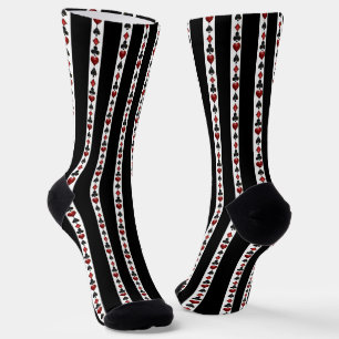Las Vegas Playing Card Shapes Pattern Socks