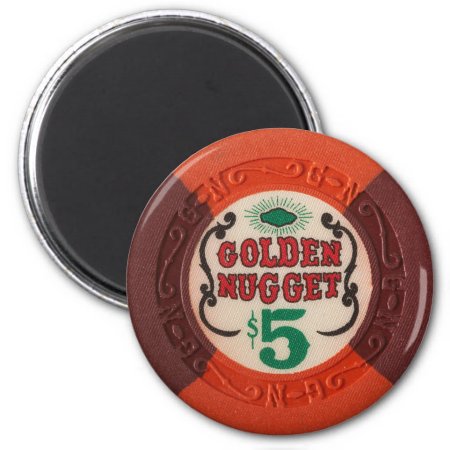 Las Vegas Poker Chip Casino Gambling Obsolete Magnet