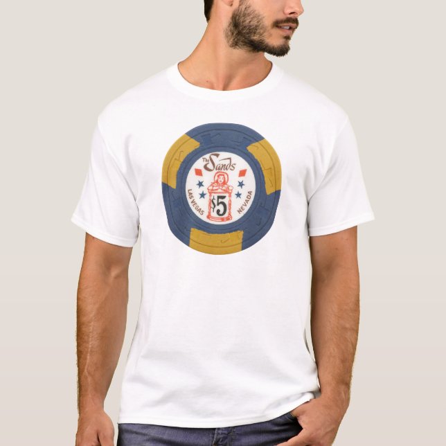 Las Vegas Poker Chip Casino Gambling Obsolete T-Shirt (Front)