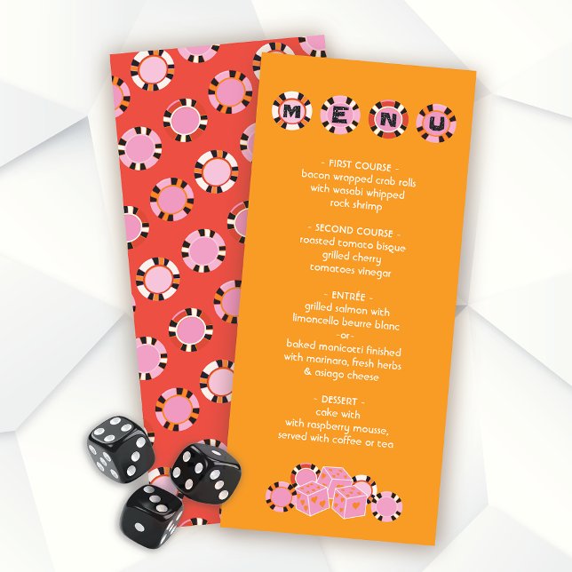 Las Vegas Poker Chip Dice Wedding Buffet Menu (Creator Uploaded)